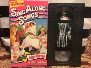 Sing Along Songs Disney’s Supercalifragilistexpialidocious V9 Vhs Video Rare