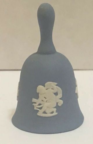 Wedgwood - Extremely Rare,  Miniature– Bell,  Blue – Jasperware Nearly 1 1/2” Tall