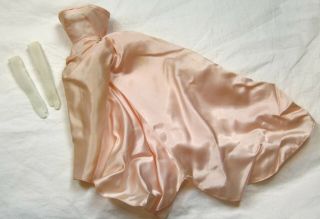 Vintage Barbie Clothes Enchanted Evening 983 Pink Satin Ball Gown 1960