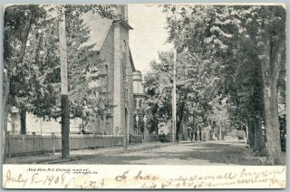 Hope Pa Bucks County Main Street M.  E.  Church Antique 1908 Postcard