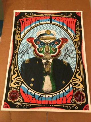 The Claypool Lennon Delirium Signed Vip Poster Print /1000 Rare Primus Beatles