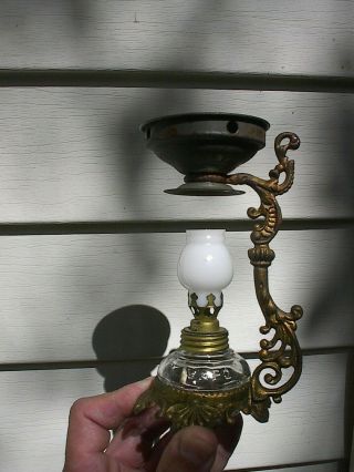 Old Small C.  1900 Vapo Cresolene Antique Miniature Oil Lamp W/original Top Pan A,