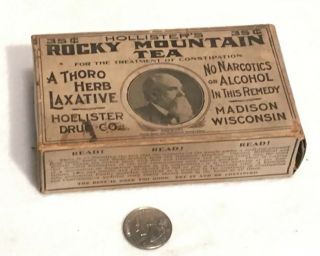 Antique Hollister’s Rocky Mountain Tea Apothecary Pharmacy Box Hollister Drug Co