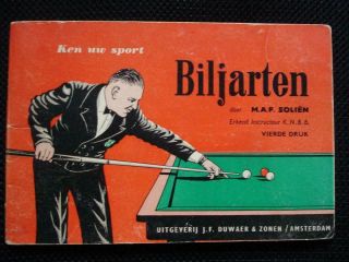Old Three Cushion Billiards/billiards Book (rare)