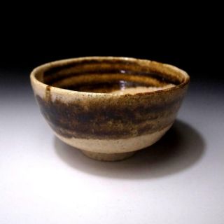 Lq13: Vintage Japanese Pottery Tea Bowl Of Seto Ware,  Wabi Sabi Taste