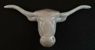 Rare Mid Century Cast Aluminum Bull - Cow Head - Wall Decor - Hanging -