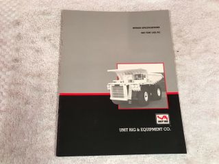 Rare Unit Rig 2t2050 205 Ton Truck Dealer Sales Brochure 7 Page