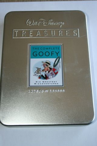 WALT DISNEY TREASURES THE COMPLETE GOOFY DVD W/TIN A GREAT AND RARE SET 2