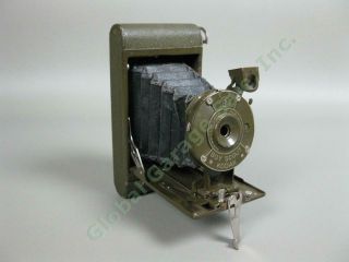 Antique 1927 Green Kodak Boy Scout 127 Folding Vest Pocket Film Camera Usa Made