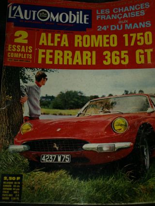 1968 Ferrari 365gt 365 Gt Tester Very Rare France L`automobile