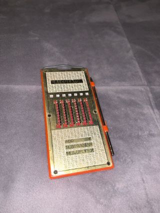 Vintage Kingson Magic Pocket Calculator Add Subtract Multiply Rare