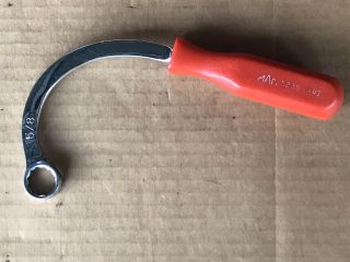 Mac Tools Sae 5/8” Half Moon Box Wrench Hard Red Handle S239 Very Rare Usa
