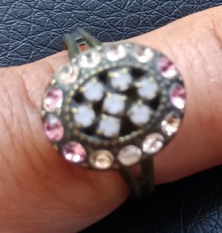 MICHAL NEGRIN RING FLOWER MULTI COLOR VINTAGE STYLE 3