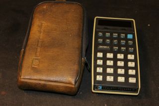 Vintage Rare Hewlett Packard Hp - 21 Led Handheld Pocket Calculator With Case