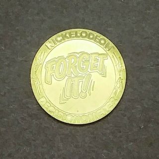 Vtg Nickelodeon Decisionometer Flip Coin Forget About It - Go For It Rare