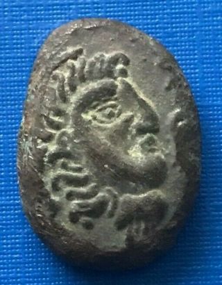 Very Rare Ancient Celtic Veliocasses Bronze Coin 1st Century Bc - P546