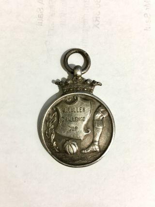 Ilford & District Football League Allen Challenge Cup Silver Medal Fob 1927/1928