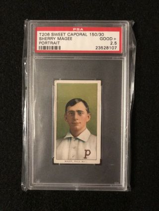 Sherry Magee 1909 - 11 T206 Portrait Rare Sweet Caporal 150/30 Psa 2.  5 Good,