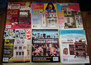 12 Different Vintage " Dollhouse Miniatures " Magazines From 1998,  1999,  2000