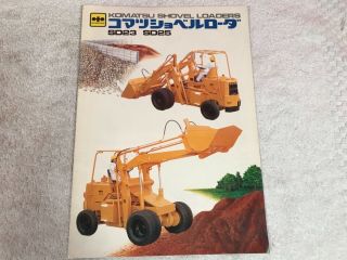 Rare Komatsu Japanese Dealer Shovel Loeaders Sd23 Sd25 Dealer Brochure