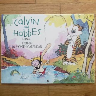 Vintage Calvin And Hobbes 1988 - 89 16 Month Calendar Rare Htf Bill Waterson