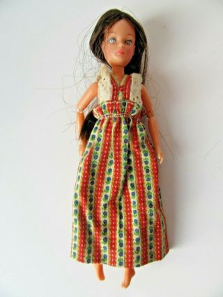 Vintage Uneeda Jointed Little Miss Dollikin Blue Eyes Brown Hair Small Doll