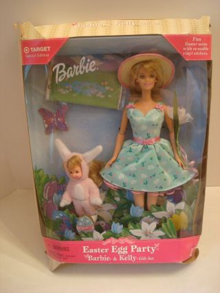 Mattel Barbie & Kelly Easter Egg Party Gift Set Target Edition 1999 25790