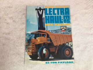 Rare 1963 Unit Rig Lectra Haul M - 85 85 Ton Truck Dealer Brochure