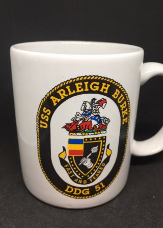 Uss Arleigh Burke Ddg 51 Dms Control Combat Systems Coffee Mug Ceramic Rare