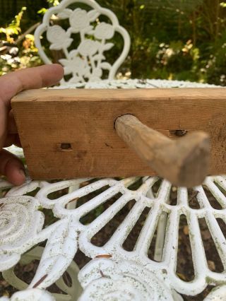 Antique Primitive 1800 ' s wall hook (square nailed) 3