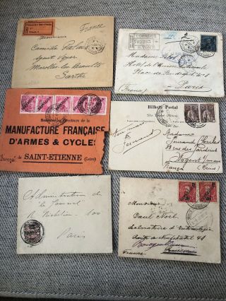 Rare 6 Old São Tomé Portugal Portuguese Colonial Postal Covers To France