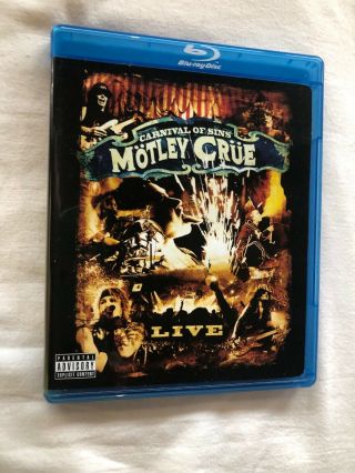 Motley Crue - Carnival Of Sins Live (blu - Ray Disc,  2008) Very Rare Oop No Book
