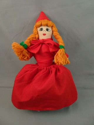 Vintage Little Red Riding Hood Topsy Turvy Storybook Doll Euc