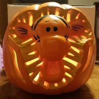Tigger Light - Up Pumpkin Winnie The Pooh With Tags - - 1999 Disney Rare 9 - Inches