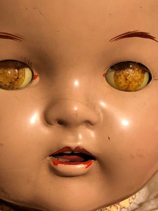 Authentic Vntage Antique Scary Creepy Possesed Composition Doll Horror