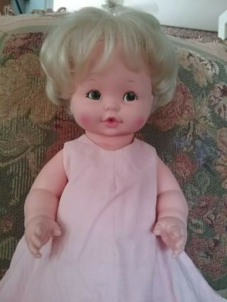 Mattel Baby Tender Love 15 " Talking Doll Softina ? Drink And Wet Vintage 1969