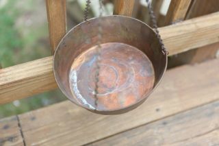 Vintage Copper Hanging Double Pan Balance Scale 2