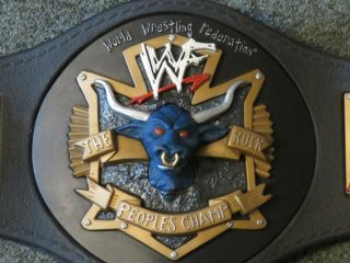 WWF WWE Classic The Rock People ' s Champ Bull Wrestling Belt Kid ' s Toy 1999 RARE 2