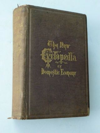 Antique 1873 The Cyclopedia Of Domestic Economy Book 1st Ed