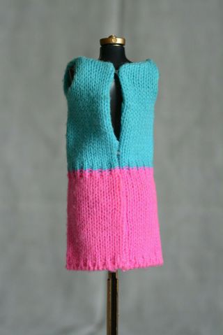 Vintage Barbie 1804 Knit Hit Lined Version,  Pink Blue Mattel 60s 3