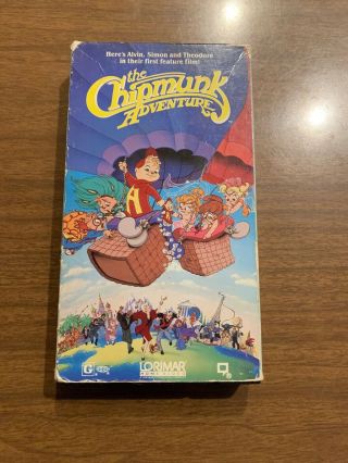 Rare Lorimar 80s The Chipmunk Adventure Vhs Alvin & The Chipmunks