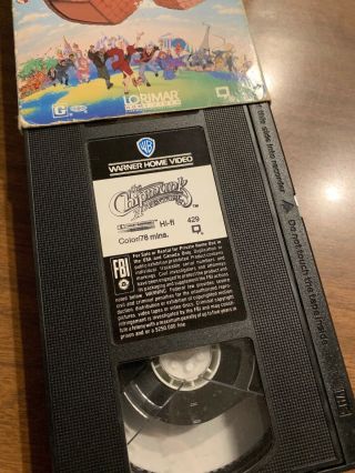 Rare Lorimar 80s The Chipmunk Adventure VHS Alvin & The Chipmunks 2