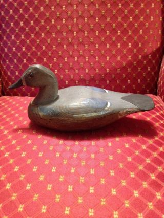 Antique Wood Carved Decoy Blue - Winged Teal By Romie Waterfield