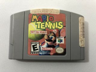 Mario Tennis Not For Resale Rare Nintendo 64 Authentic Nfr