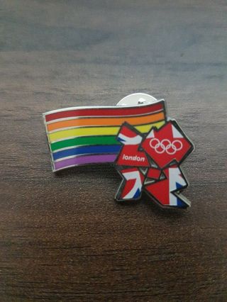 Official London 2012 Olympics Lgbt Pin Badge Union Jack Logo Team Gb - Rare