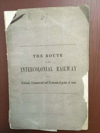 Very Rare 1867 Intercolonial Railway Report Color Map Booklet Canada