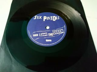 Sex Pistols 7 " - God Save The Queen White Text Rare Orig 1977 Single Punk Ex Con
