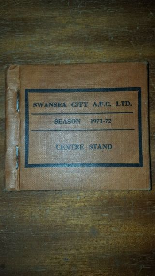 Vintage Rare Swansea City Afc Ltd Season Ticket 1971 - 1972 11 Tickets