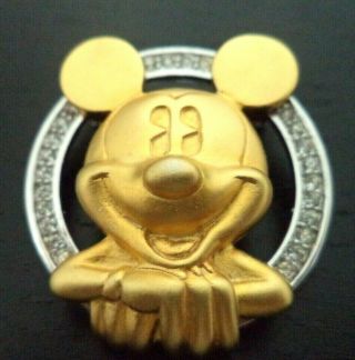 Rare Vintage Estate Signed Van Dell Disney Mickey Mouse 1 3/8 " Brooch G880q