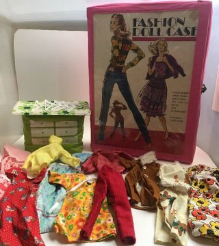 Fashion Doll Case Barbie Inflatable Dresser Vintage Homemade Modest 70s Clothes